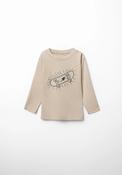 Graphic Print Long Sleeve T-Shirt - Grey