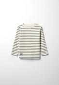 Striped Long Sleeve T-Shirt - White