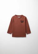 Casual Long Sleeve Jersey Top - Orange