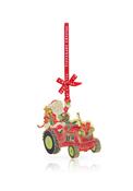 Santa Tractor Decoration - Sparkle