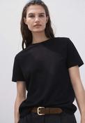 Cotton Short-Sleeved T-Shirt - Black