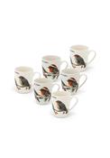 Christmas Robins Set Of 6 Mugs - Multi
