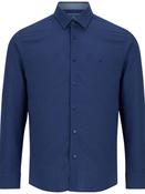 100% Cotton Long Sleeve Plain Giovanni Shirt - Navy image