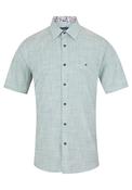 100% Cotton Short Sleeve Print Giovanni Shirt - Green