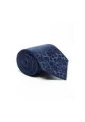 Print Tie With Pocket Square Set - Blue