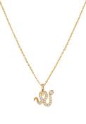 Snake Pavé Pendant Necklace - Gold