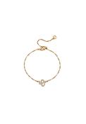 Snake Fine Cubic Zirconia Bracelet - Gold