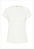 Pleat Neck T-Shirt - Red