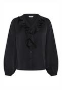 Isa Flounce Shirt - Meteorite