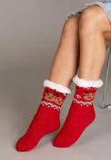 Christmas Snuggle Socks - Argyle Red