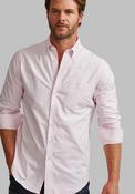 100% Cotton Long Sleeve Oxford Shirt - Pink image