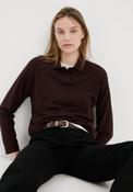 Knitted Polo Neck Sweater - Burgundy image