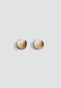 Textured Hoop Earrings - Gold
