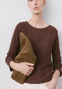 Open Chunky Knit Jumper - Brown