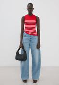 Striped Knit Top - Red image