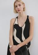 Printed Crop Top - Black image