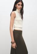 Turtleneck Knit Top - Beige image