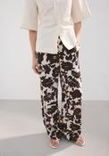 Floral Print Trousers - Brown image