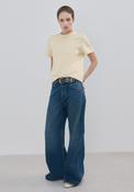 Short Sleeved Cotton T-Shirt - Yellow image