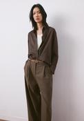 Straight Lyocell Shirt - Brown image