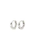 Taffy Silver Plated Small Swirl Hoop Earrings - Silver