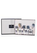 Blue Dot Placemats &amp; Coasters Set of 6 - Blue / White