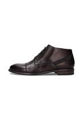 High Lace Up Ankle Boots - Dark Brown