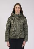 Quilted Hooded Jacket - Khaki