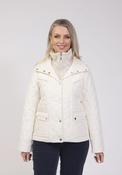 Tweed Insert Quilted Jacket - Ivory