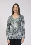 Printed Slub Top - Green
