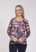 Long Sleeve Sparkle Top - Pink