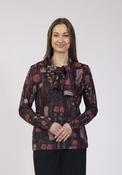 Printed Slub Top - Merlot