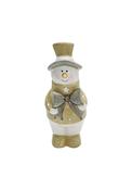 Snowman Decoration With Bow - Multi