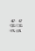 Combined Earring Set - Silver
