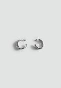 Interlinked Hoop Earrings - Silver