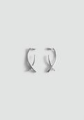 Irregular Textured Earrings - Silver