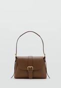 Shoulder Bag With Buckle - Brown