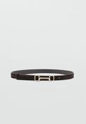 Equestrian Style Leather Belt - Brown
