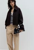 Wool Bomber Jacket - Brown