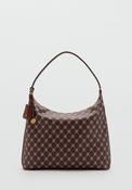 Medium Shoulder Bag With Logo Print - Burgundy