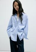 Striped Straight Shirt - Blue