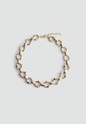 Crystal Chain Necklace - Gold