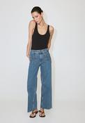 High Waisted Wideleg Jeans - Denim Blue