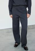 Fine Knit Straight Fit Trousers - Blue