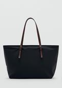 Shopper Bag With Buckle Detail - Black