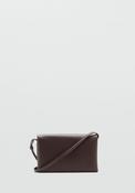 Small Crossbody Bag With Magnetic Button - Brown