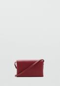 Small Crossbody Bag With Magnetic Button - Red