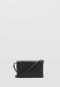 Small Crossbody Bag With Magnetic Button - Black