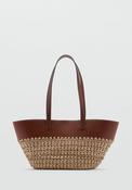 Natural Fibre Tote Bag - Brown