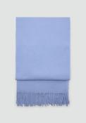 Fringed Edge Plaid Scarf - Blue
